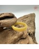  【肌容雪】天然緬甸A貨金蜜黃翡翠戒圈 編號1055(戒圍19.2mm#15號)