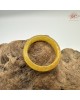 【肌容雪】天然緬甸A貨琥珀黃翡翠戒圈 編號1057(戒圍19.3mm#15號)