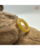 【肌容雪】天然緬甸A貨琥珀黃翡翠戒圈 編號1057(戒圍19.3mm#15號)