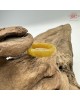 【肌容雪】天然緬甸A貨琥珀黃翡翠戒圈 編號1057(戒圍19.3mm#15號)
