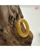 【肌容雪】天然緬甸A貨琥珀黃翡翠戒圈 編號1057(戒圍19.3mm#15號)