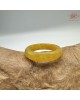 【肌容雪】天然緬甸A貨琥珀黃翡翠戒圈 編號1057(戒圍19.3mm#15號)