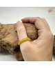 【肌容雪】天然緬甸A貨琥珀黃翡翠戒圈 編號1057(戒圍19.3mm#15號)