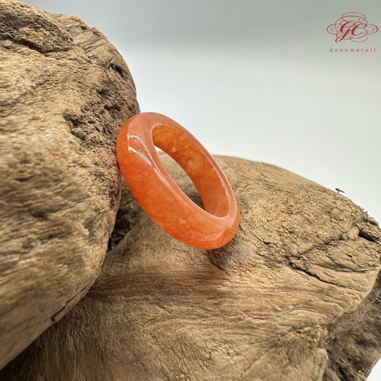 【肌容雪】天然緬甸A貨紅翡翠戒圈 編號1058(戒圍15.3mm#7號)