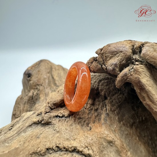 【肌容雪】天然緬甸A貨紅翡翠戒圈 編號1058(戒圍15.3mm#7號)