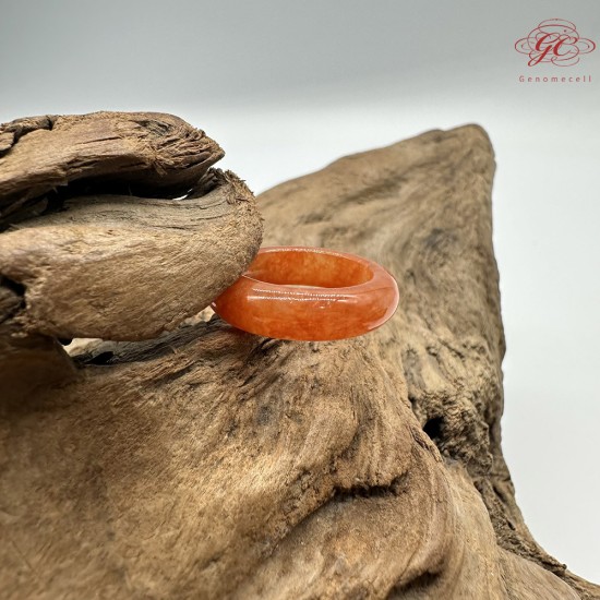 【肌容雪】天然緬甸A貨紅翡翠戒圈 編號1058(戒圍15.3mm#7號)