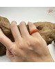 【肌容雪】天然緬甸A貨紅翡翠戒圈 編號1058(戒圍15.3mm#7號)