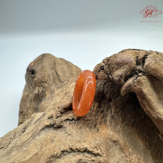 【肌容雪】天然緬甸A貨紅翡翠戒圈 編號1059(戒圍15.3mm#7號)