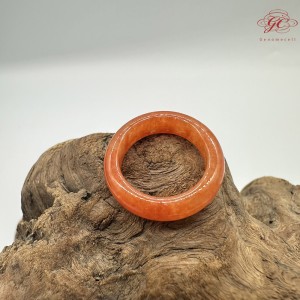 【肌容雪】天然緬甸A貨紅翡翠戒圈 編號1060(戒圍16.2mm#10號)