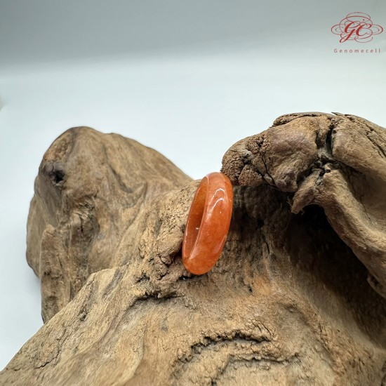 【肌容雪】天然緬甸A貨紅翡翠戒圈 編號1060(戒圍16.2mm#10號)