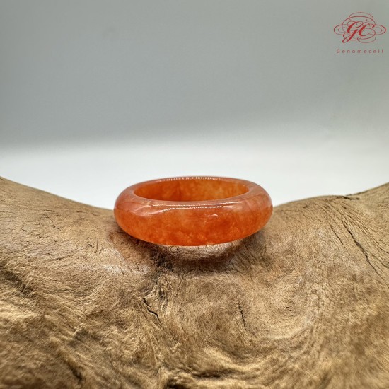【肌容雪】天然緬甸A貨紅翡翠戒圈 編號1060(戒圍16.2mm#10號)