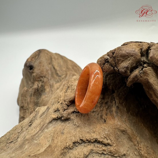 【肌容雪】天然緬甸A貨紅翡翠戒圈 編號1062(戒圍17.2mm#10號)