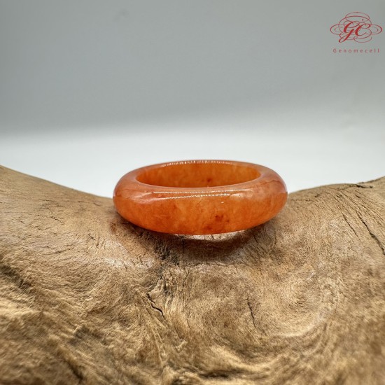 【肌容雪】天然緬甸A貨紅翡翠戒圈 編號1062(戒圍17.2mm#10號)