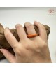 【肌容雪】天然緬甸A貨紅翡翠戒圈 編號1062(戒圍17.2mm#10號)