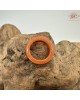 【肌容雪】天然緬甸A貨紅翡翠戒圈 編號1063(戒圍17.1mm#10號