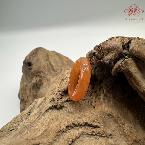【肌容雪】天然緬甸A貨紅翡翠戒圈 編號1064(戒圍17.3mm#10號)