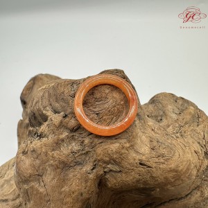 【肌容雪】天然緬甸A貨紅翡翠戒圈 編號1066(戒圍18.2mm#14號)