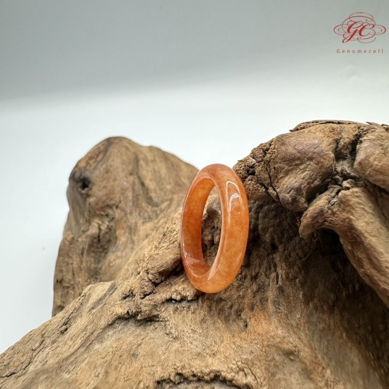 【肌容雪】天然緬甸A貨紅翡翠戒圈 編號1066(戒圍18.2mm#14號)