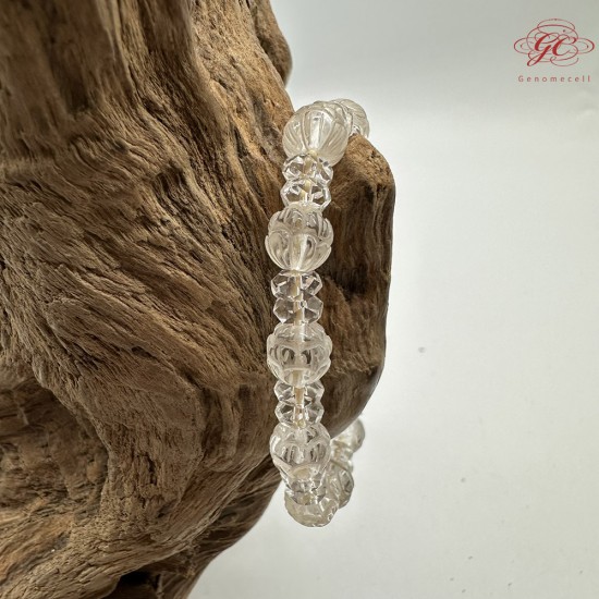 【肌容雪】天然美石白水晶單圈手串 編號B256