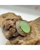 【肌容雪】天然緬甸A貨14K正陽綠翡翠鑽鑲戒指 編號463