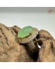 【肌容雪】天然緬甸A貨14K正陽綠翡翠鑽鑲戒指 編號463