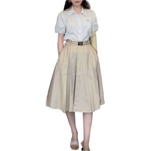 【二手精品9.9新】PRADA（普拉達）長裙(腰35臀70長66)編號S436