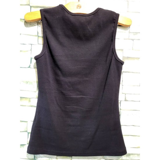 【二手精品9.9新】Louis Vuitton（Louis Vuitton路易威登）經典的羅紋背心上衣(肩38胸40長56)編號S440