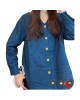 【二手精品9.9新】香奈兒 (CHANEL)經典法式慵懶風格 V 領長袖襯衫(肩56胸58長72袖長48)編號S446