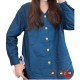 【二手精品9.9新】香奈兒 (CHANEL)經典法式慵懶風格 V 領長袖襯衫(肩56胸58長72袖長48)編號S446