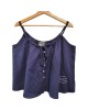 【二手精品9.9新】Chanel Uniform 的深藍色細肩帶吊帶上衣(肩48胸56長53)編號S447