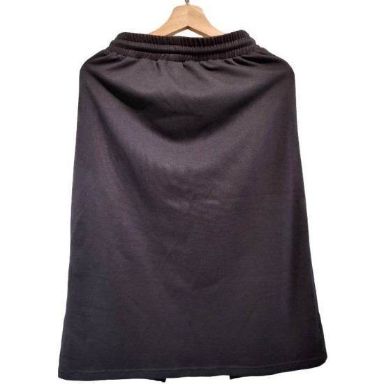 【二手精品9.9新】PRADA (普拉達)經典黑色休閒中長裙(腰36〔彈性〕臀53長73)編號S451