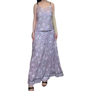 【二手精品9.9新】香奈兒 Chanel經典山茶花圖騰長裙(腰35臀50長95)編號S456