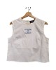 【二手精品9.9新】CHANEL Uniform（香奈兒員工制服）系列的白色無袖背心上衣(肩38胸47長50)編號S457