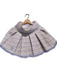 【二手精品9.9新】CHANEL 精品系列的斜紋軟呢（Tweed）百褶短裙(腰30臀44長38)編號S460