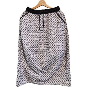 【二手精品9.9新】路易威登 (Louis Vuitton) 經典 Monogram 標誌圖案的長裙(腰34（彈性）臀55長82)編號S462