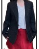 【二手精品9.9新】路易威登Louis Vuitton 女士黑色西裝外套(肩40胸48長67袖長62)編號S465