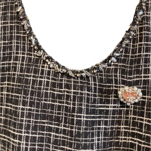 【二手精品9.9新】香奈兒Chanel 黑色無袖毛呢洋裝(肩38胸50長82)編號S469