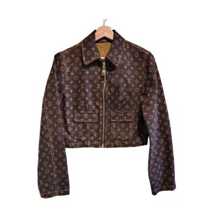 【二手精品9.9新】路易威登LOUIS VUITTON 的 Monogram 牛仔布外套（肩40胸50長53袖長63）編號S479