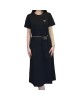 【二手精品9.9新】普拉達Prada 三角標短袖連身裙（肩38胸42長110袖長19）編號S480