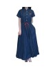 【二手精品9.9新】Miu Miu 的深藍色純棉牛仔連身裙（肩40胸58長125）編號S481