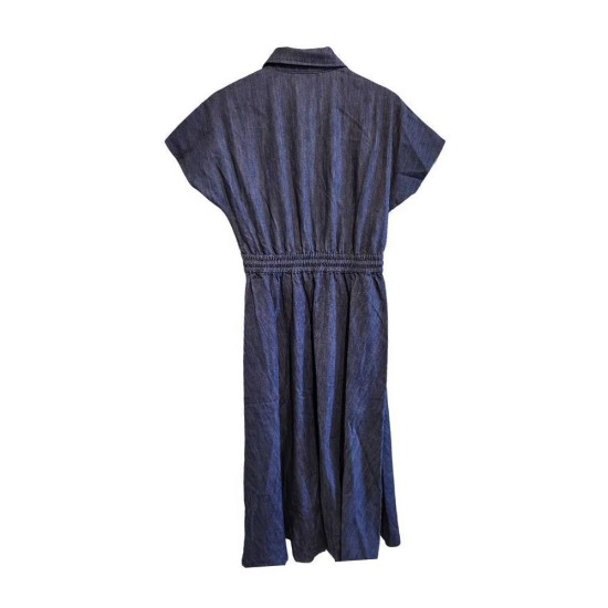 【二手精品9.9新】Miu Miu 的深藍色純棉牛仔連身裙（肩40胸58長125）編號S481