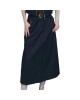 【二手精品9.9新】Prada（普拉達） 的經典款黑色工裝風長裙(腰34臀51長80 )編號S484