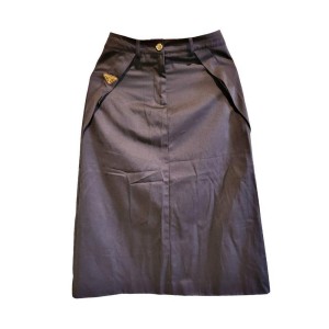 【二手精品9.9新】Prada（普拉達） 的經典款黑色工裝風長裙(腰34臀51長80 )編號S484