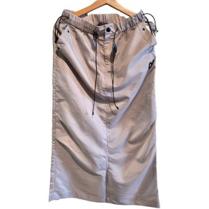 【二手精品9.9新】Louis Vuitton（路易威登）的米色橡筋抽繩工裝半身裙(腰37臀48長83)編號S488