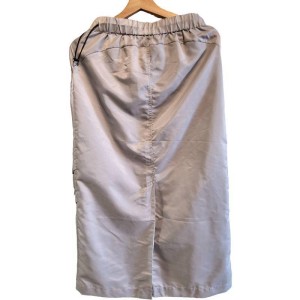 【二手精品9.9新】Louis Vuitton（路易威登）的米色橡筋抽繩工裝半身裙(腰37臀48長83)編號S488