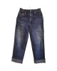 【二手精品9.9新】Christian Dior 經典的 Oblique 老花反折九分牛仔褲(腰34臀45長95（9分）)編號S489