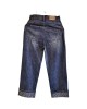 【二手精品9.9新】Christian Dior 經典的 Oblique 老花反折九分牛仔褲(腰34臀45長95（9分）)編號S489