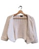 【二手精品9.9新】香奈兒（CHANEL）的白色純棉針織短款外套(肩40胸50長44)編號S490