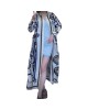 【二手精品9.9新】愛馬仕（Hermès）的 L'Enseigne du Sellier 圖紋印花真絲襯衫連身裙(肩48胸58長117袖長60)編號S497