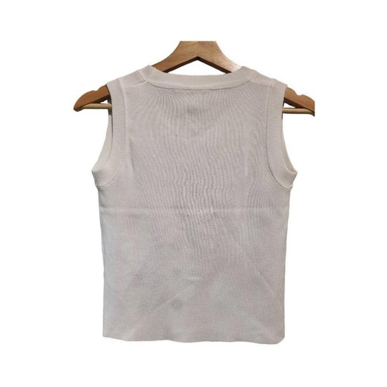 【二手精品9.9新】Louis Vuitton (路易威登) 的女士刺繡針織背心(肩36胸38長48)編號S502